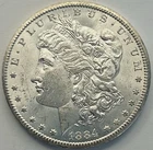 1884-CC Silver Morgan Dollar Coin High Grade