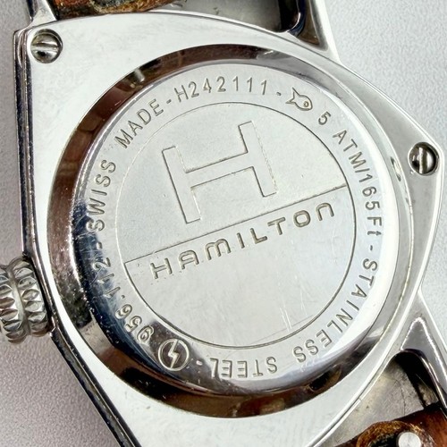 Hamilton Ventura H242111 Womens Quartz Watch Iconic Triangle Design Box - Picture 9 of 10