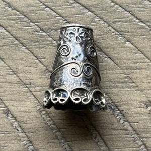 Vintage Sterling Silver Taxco Design Thimble No Holes Some Dents In Side