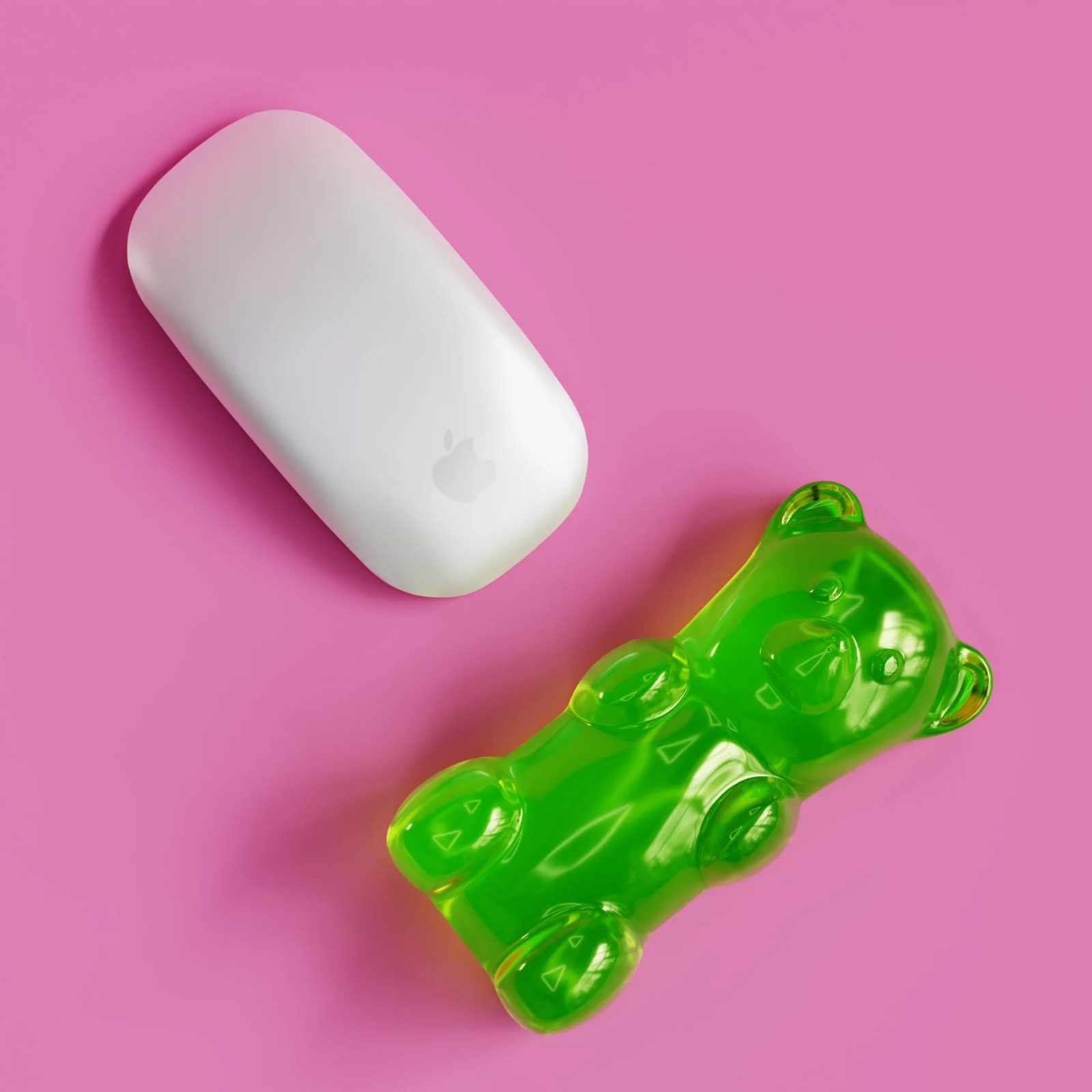 Mustard Mouse Rest Gummy Bear Green Silicone gel Super Soft Ideal For all Mice