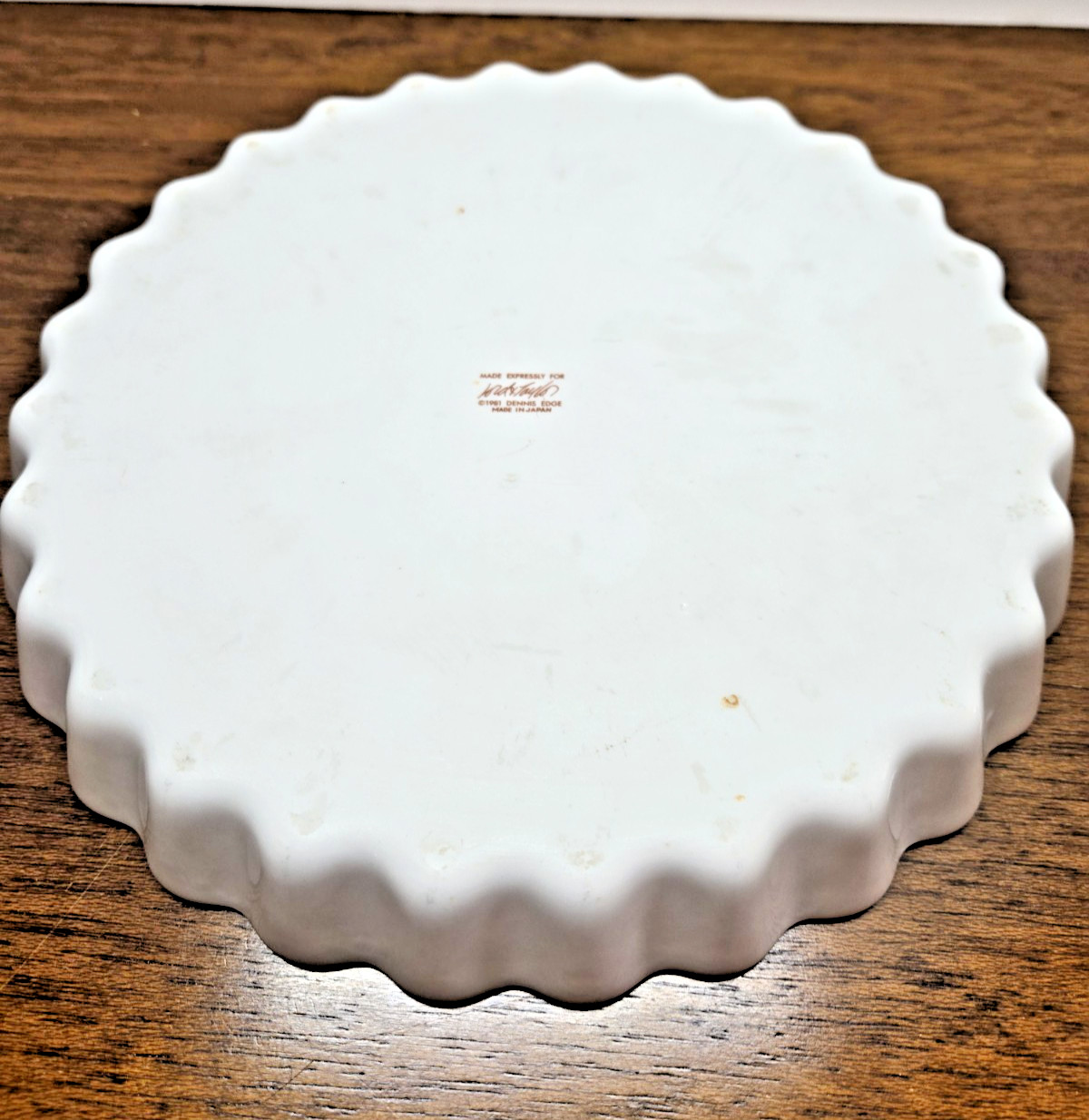 Vintage Ceramic Quiche Tart Pie Pan 10" Lord & Taylor, Made in Japan 1981
