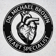 Personalized Cardiology Metal Sign Medical Office Wall Art Professional Gift