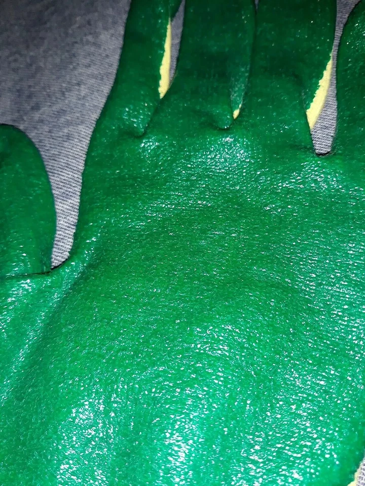 12- Guantes de trabajo de paisajismo de construcción de Kevlar resistentes a cortes de nitrilo hechos con Kevlar Foto 3 de 4