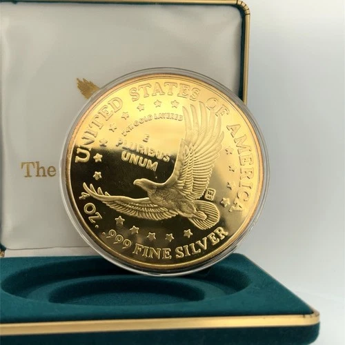 2000 The Washington Mint 4oz Fine Silver .999 Round in Capsule w/ Box