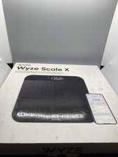 WYZE Smart Scale X Body Weight Digital Bathroom Scale for BMI Body Fat Black