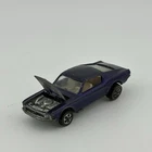 Vintage 1968 Hot Wheels Redline Custom Mustang Purple White Interior USA Car