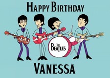 PERSONALISED BEATLES BIRTHDAY ANY OCCASION GREETING CARD