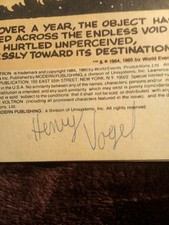 VOLTRON #2 MODERN COMICS - Unread Condition - Signed By Henry Vogel -Comic Book