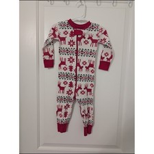 Hanna Andersson Organic Cotton Reindeer Christmas Pajamas 18-24M
