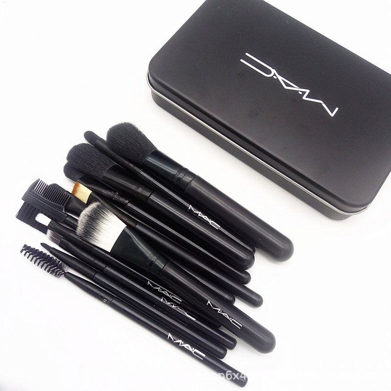 Mac Makeup Brush Set Brush Twelve Iron Box Set Blush Eyeshadow