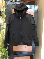 ALALA for P sz XS Black Full Zip Hoodie Sweatshirt
