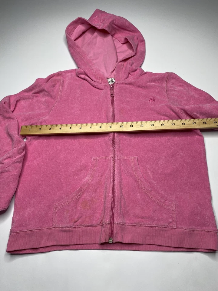 De Colección Lilly Pulitzer Niñas Talla XL 14 Rosa Terry Tela Sudadera con Capucha Chaqueta Cremallera Completa Foto 4 de 4