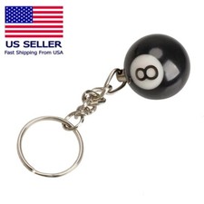 Pool 8 Ball Billiards Charm Keychain Pendant Cool Player Gift