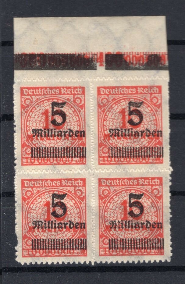 Dr-Infla Opd Königsberg 334B+Ht Korbdeckelsprung+Oberrand** Mnh Postfrisch (R447