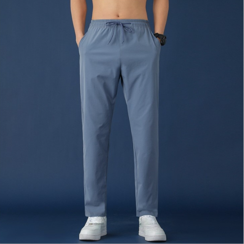 Men's Faux Silk Sweatpants - Loose Fit Gym & Casual Sport Trousers