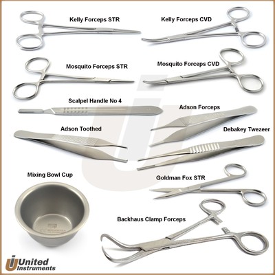 Surgical Tissue Dissecting Kit Clamp Forceps Veterinary Microsurgery Instruments 732046277985 Ebay