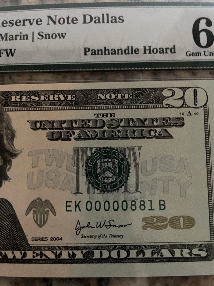 PMG 65 20 Dollar Bill  - Image 3 of 4