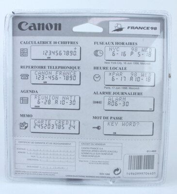 Calculatrice Canon Officielle Coupe Du Monde France 98, Neuve Sous Blister