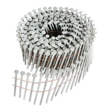 3600Pcs Siding Nails 2-1/2" × .092" Collated Wire Coil Full Round Head 15 Degree