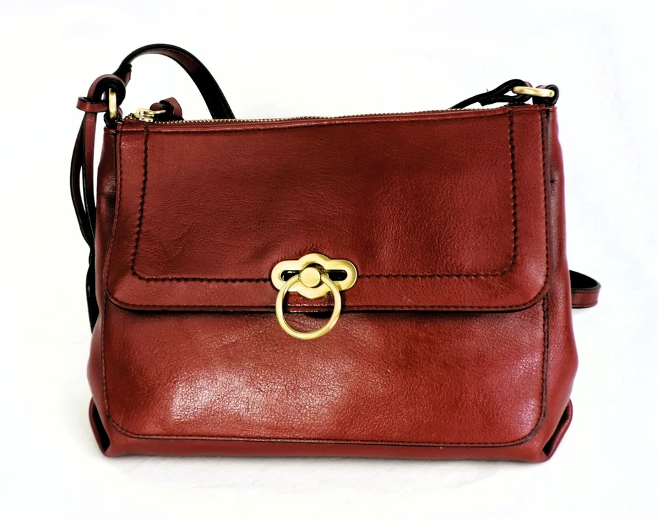 SOLE SOCIETY Borgoña Bandolera Bolso de Hombro Bolso de Mano Cartera Cremallera Cuero Vegano Foto 4 de 4