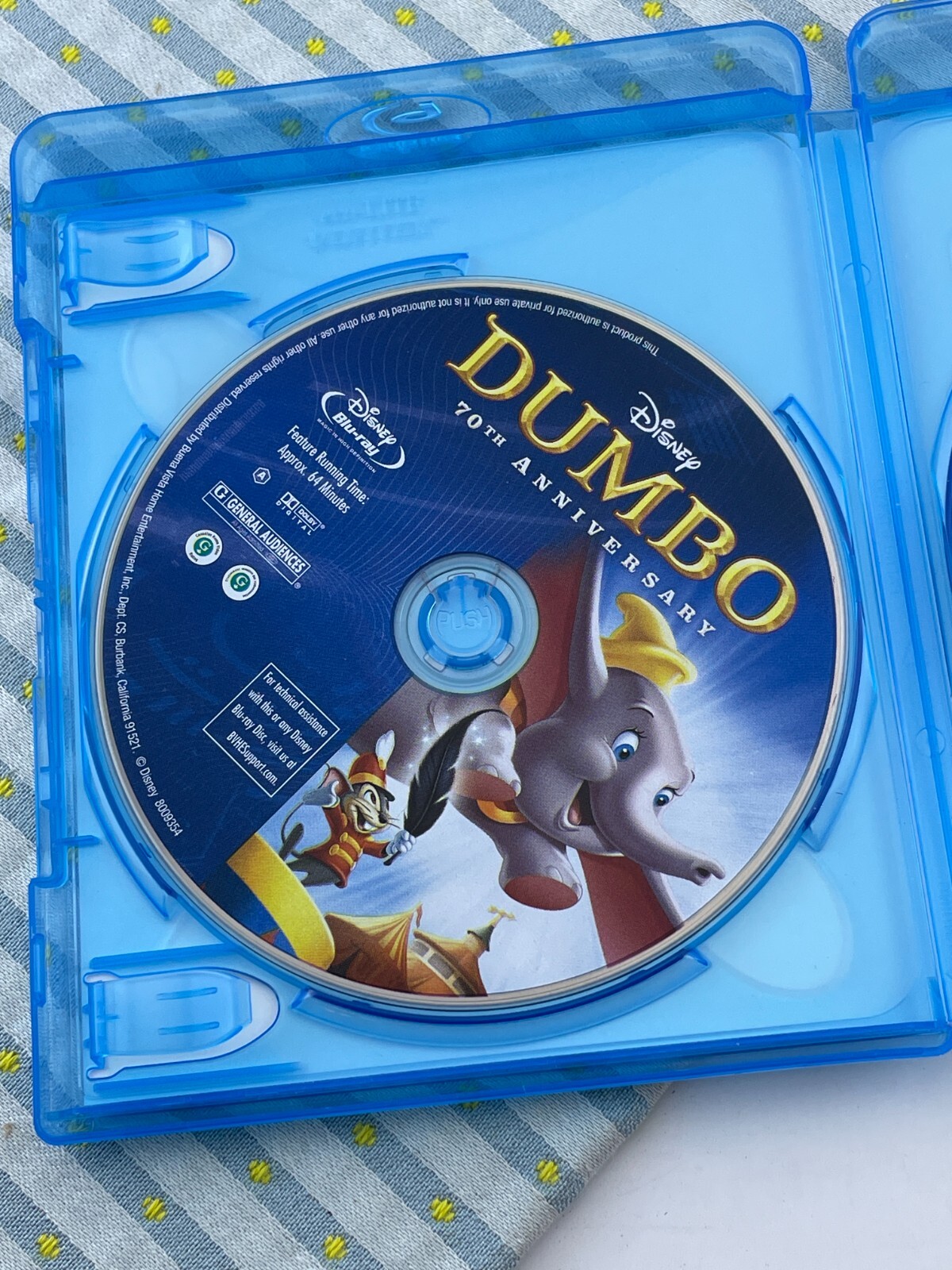 Disney Dumbo Blu Ray DVD Digital Combo 70th Anniversary Edition