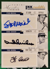 2012 Signature 5/5 Inkcredible STAN MUSIAL/YOGI BERRA/DUKE SNIDER Triple Auto