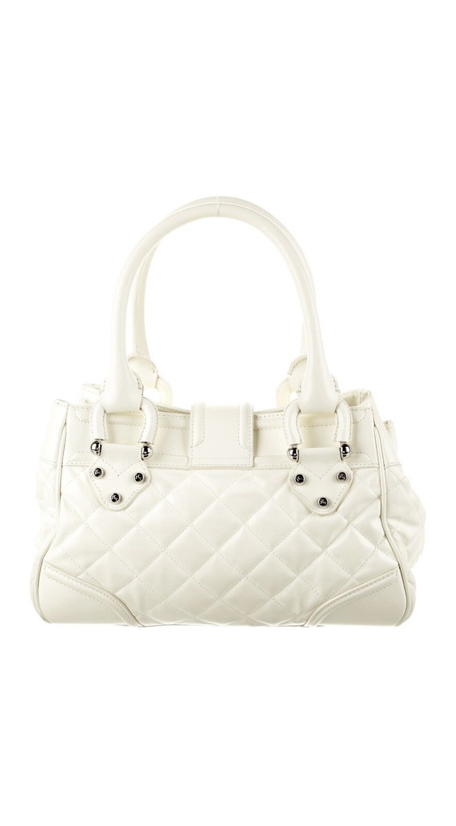 トートバッグ Burberry 658 Shopper Bag - Burberry - Synthetic - White Burberry White Patent Leather Supernova Check Coated Canvas
