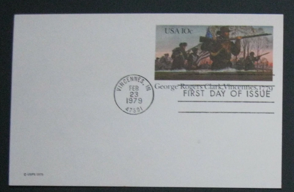 FD Issue Bicent. Rev. Postcards:Geo.Rogers Clark,Kings Mt.,Rochambeau,Cowpens - Image 2 of 4