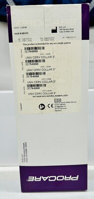 PROCARE 79-83000 Universal Cervical Collar 3'' White/Gray - NEW!!!