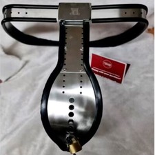 Male Stainless Steel Chastity Belt Tube Cage Adjustable Bondage Device Underwear