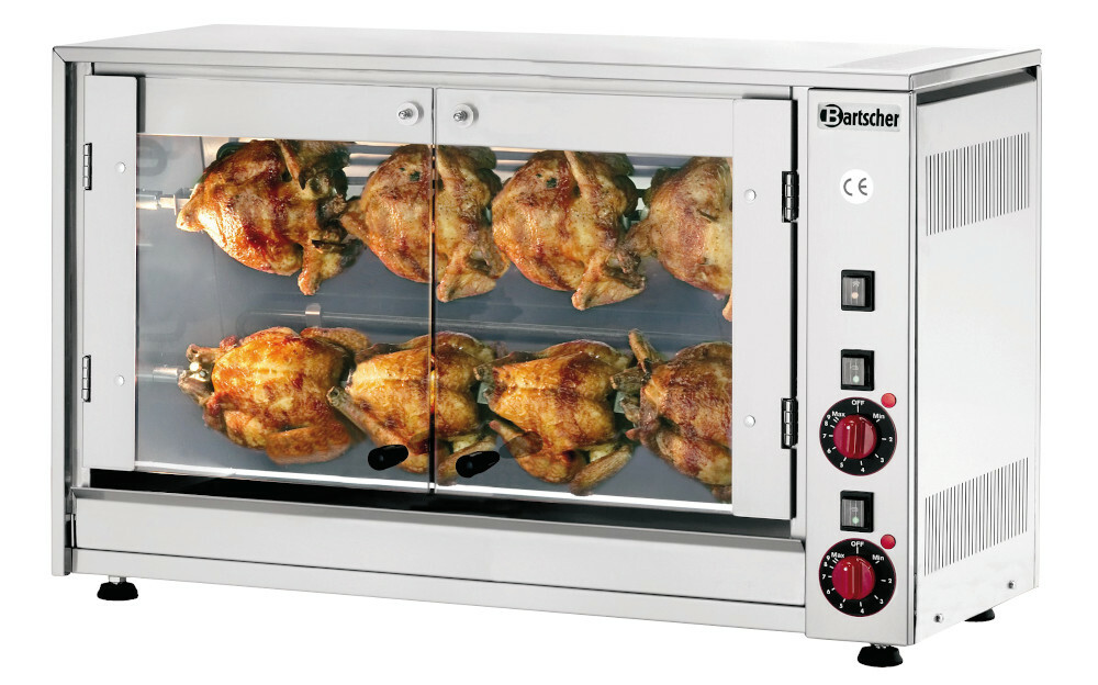 Hähnchengrill P8 Bräter Grill 2 Spieße 230 V 880x430x530 Gastro Imbiss Gastlando