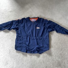 Vintage Denver Broncos Jacket Mens XL Blue Pullover Windbreaker Nike Pro Line