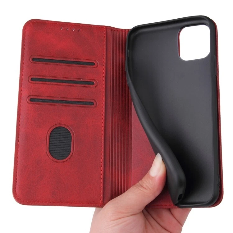iPhone 11 Pro Max Shockproof Folio Wallet Case | Red PU Leather | Slim | Holder - Image 4 of 4
