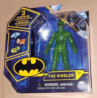 DC BATMAN 2021 SPIN MASTER TRANSLUCENT GREEN THE RIDDLER SUPER RARE! CHASE FIG,