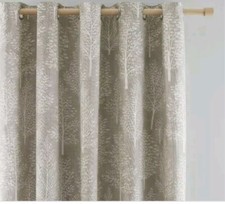 Catherine Lansfield Alder Trees Lined 66x72 Eyelet Curtains  CHEAPEST ON EBAY