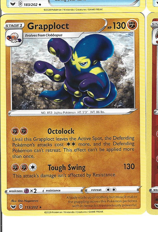 GRAPPLOCT - 113/202 - Pokemon Sword & Shield - Base Set - NM