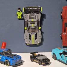 8 pack of Wall Mount Hangers for Lego Speed Champions with Minifigure Stand