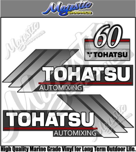 TOHATSU - 60hp AUTOMIXING - OUTBOARD DECALS - Foto 1 di 1