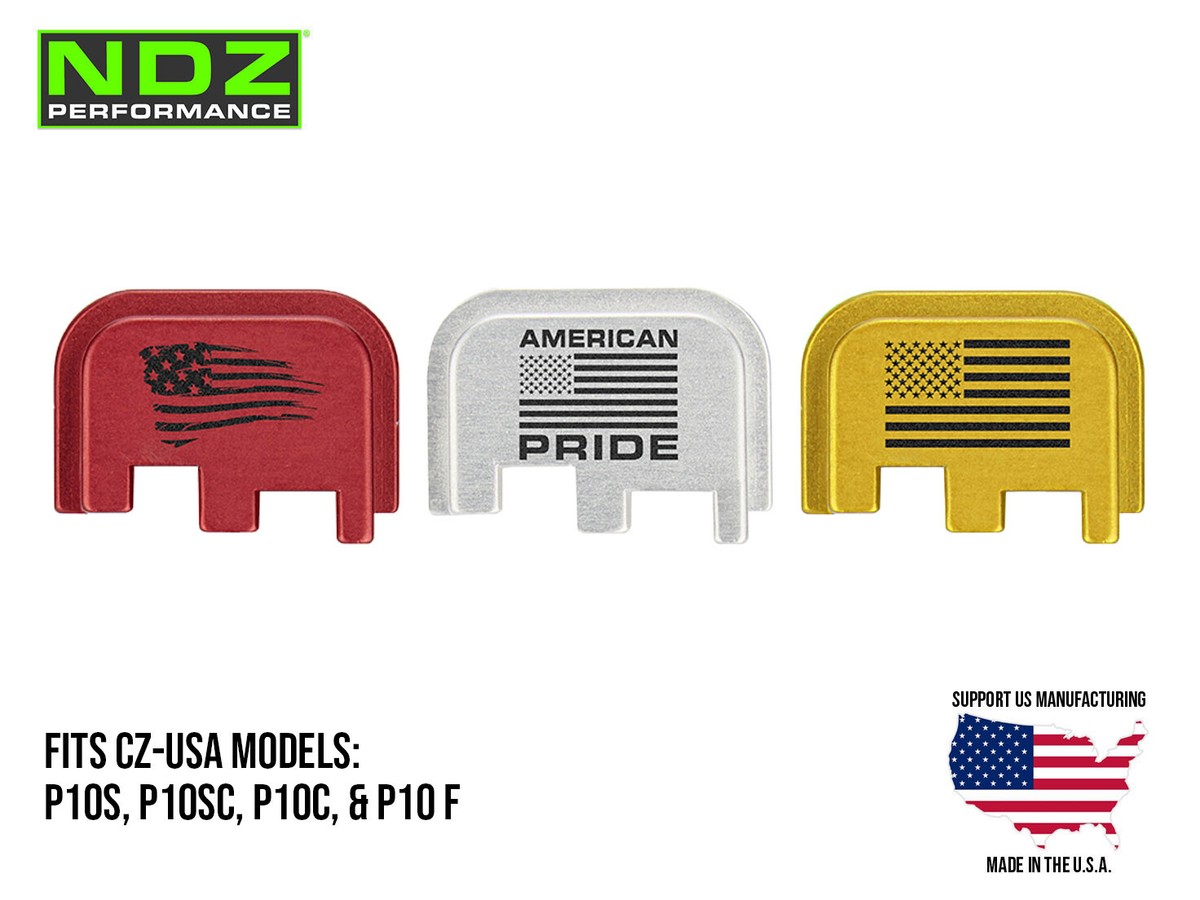 NDZ CZ P10C P-10F P10SC P-10S Slide Cover Back Plate Aluminum U.S.