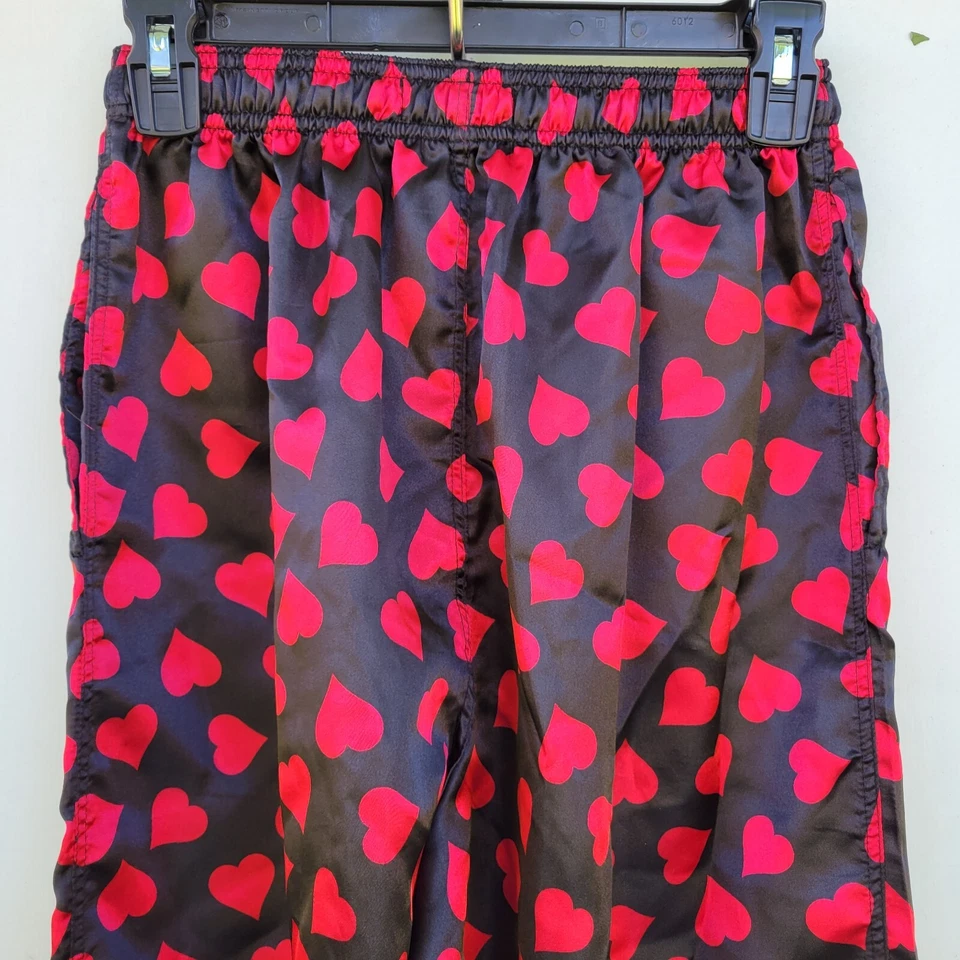 Intimo mens Pajama Valentine lounge pants Hearts black red size small Foto 2 de 4