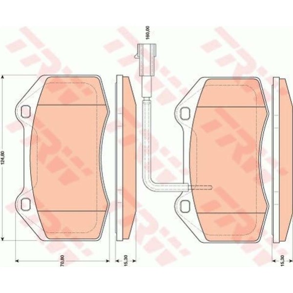 TRW BremsbeläGe GDB1812 BremsklöTze FüR Fiat 500/595/695 312_-image
