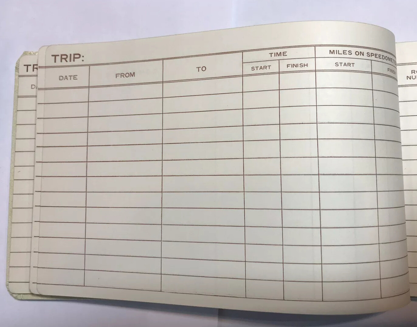 Original Vintage Car Motoring Log Book Leather Cover Travel Trip