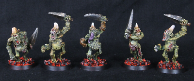 Chaos WARHAMMER 40k Nurgle METAL unit of 5 PLAGUEBEARERS group 1 