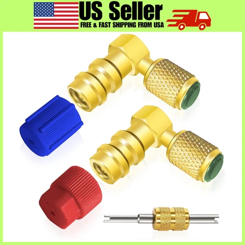 R12 to R134A Conversion Kit Quick Coupler Valve Adapter High/Low Pressure for AC