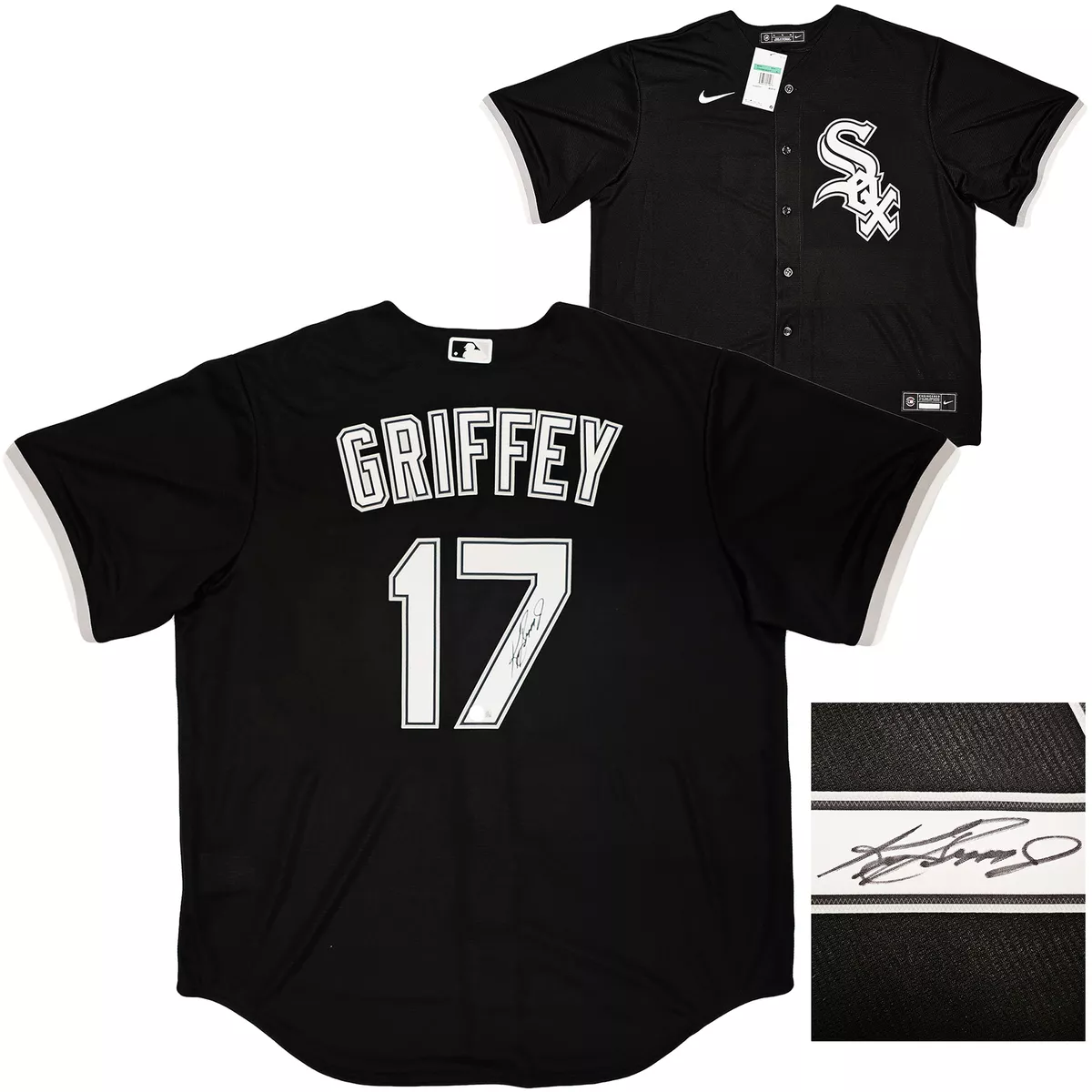 Nike Chicago White Sox KEN GRIFFEY JR Baseball Jersey BLACK –