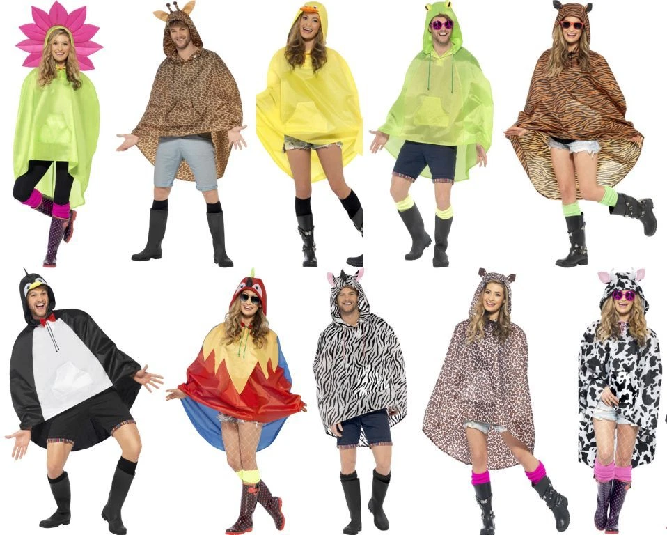 ADULT MENS LADIES WATERPROOF FESTIVAL ANIMAL PRINT PARTY PONCHO FUNNY RAINCOAT
Opens in a new window