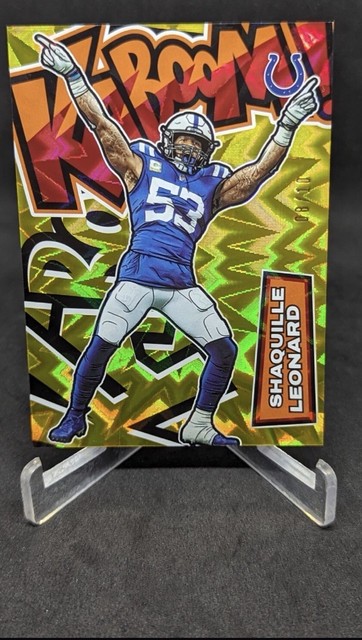 2022 Absolute Football Gold Kaboom Shaquille Leonard 5/10 Colts