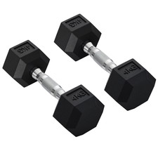 Image of HOMCOM Hexagonal Dumbbells Kit Weight Lifting Exercise for Home Fitness 2x4kg