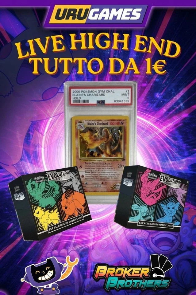 LIVE HIGH END POKEMON EBAY x URUGAMES TUTTO 1€ RIP AND SHIP