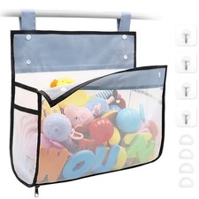 Bath Toy Organizer Multiple Ways to Hang, Extra Large Opening Bathroom Toy Ho...